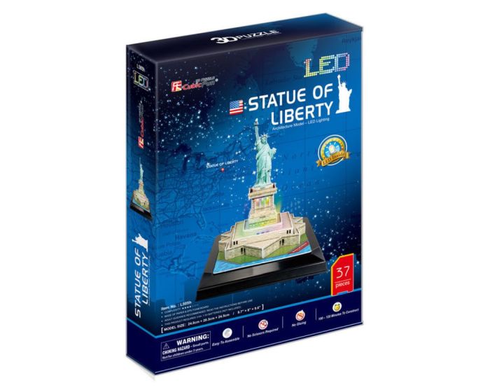Cubic Fun L505h Statue of Liberty with LED 3D Puzzle 37 Pcs