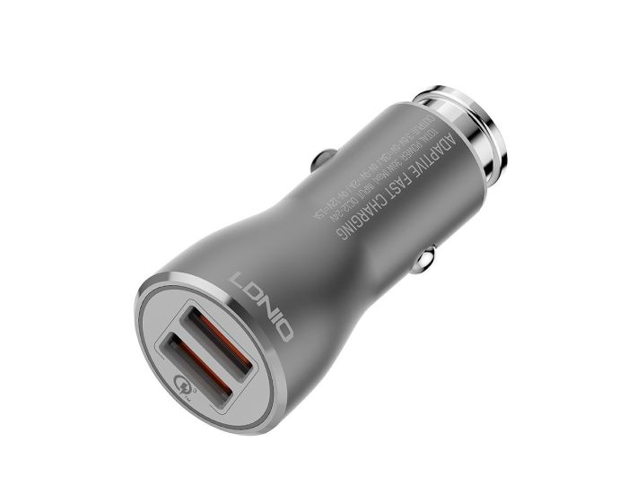 LDNIO C407Q Car Charger QC 3.0 with Double USB Socket 3A + Micro USB Cable
