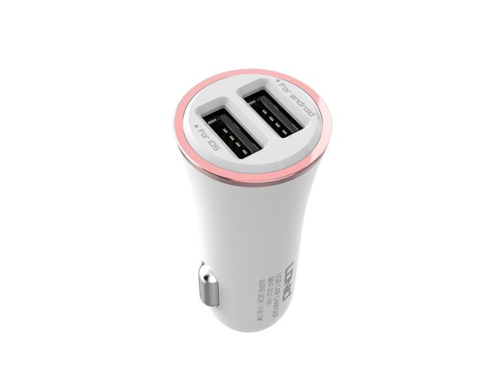 LDNIO DL-C28 Car Charger with Double USB Socket 3.4A + Lightning Cable