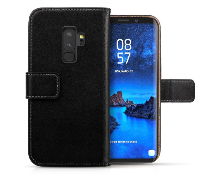 Caseflex PU Leather Wallet Case (SA-EA10-Z751) Μαύρο (Samsung Galaxy S9 Plus)