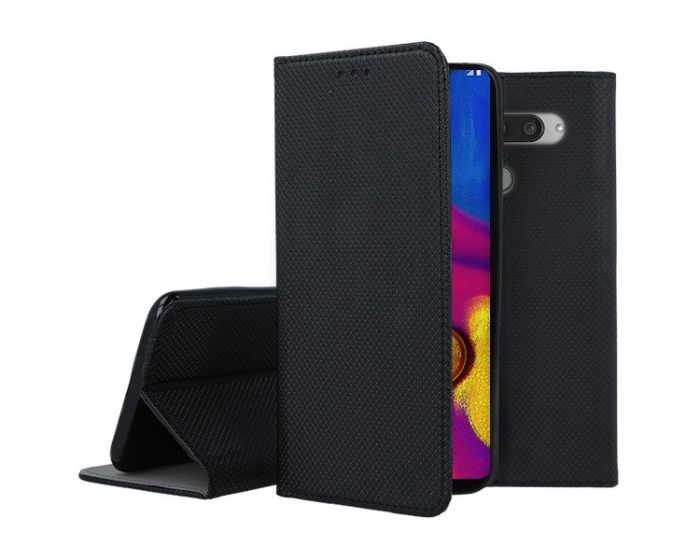 Forcell Smart Book Case με Δυνατότητα Stand Θήκη Πορτοφόλι Black (LG V40 ThinQ)