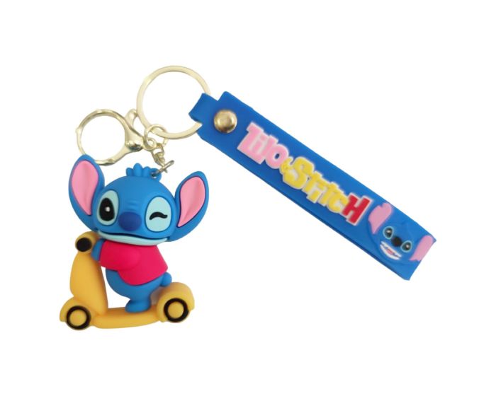 BEST FOR Lilo & Stitch 3D Rubber Keychain Μπρελόκ - Yellow Scooter