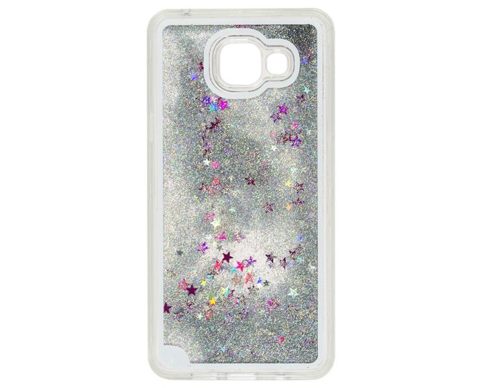 Liquid Glitter Sand & Stars Case - Θήκη με Χρυσόσκονη Silver (Samsung Galaxy A3 2017)