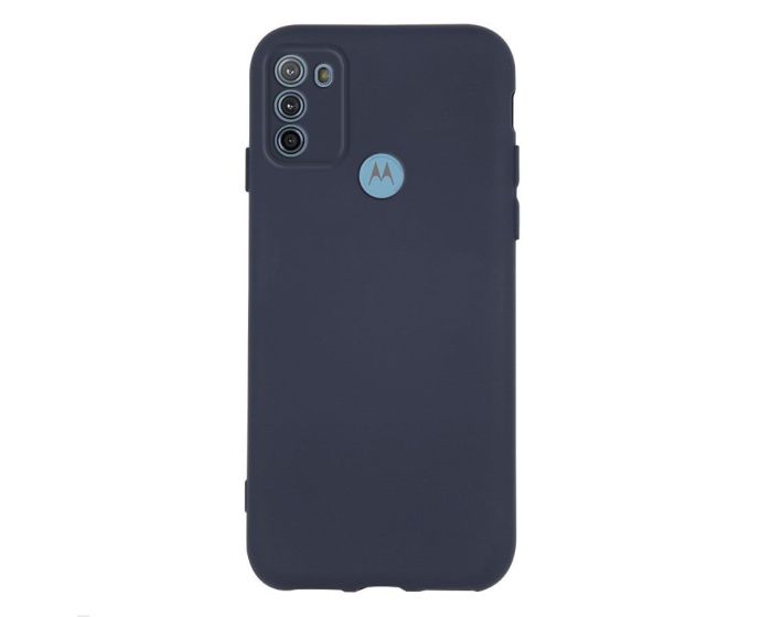 Θήκη Σιλικόνης Slim Fit Liquid Silicone Case Dark Blue (Motorola Moto G60)