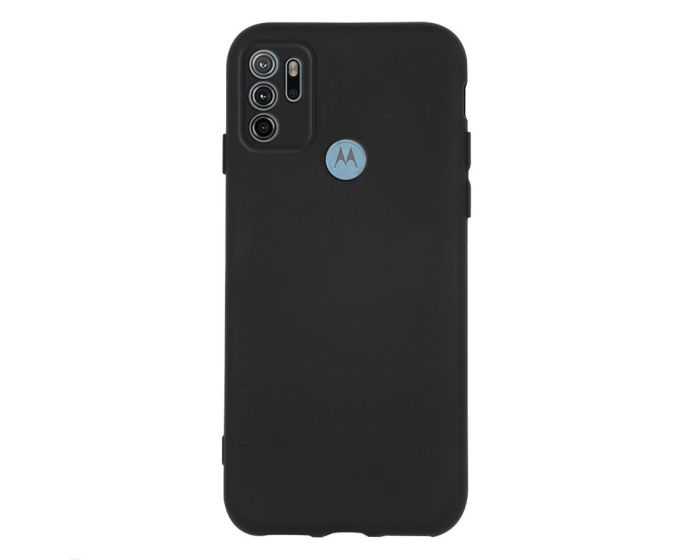 Θήκη Σιλικόνης Slim Fit Liquid Silicone Case Black (Motorola Moto G60s)