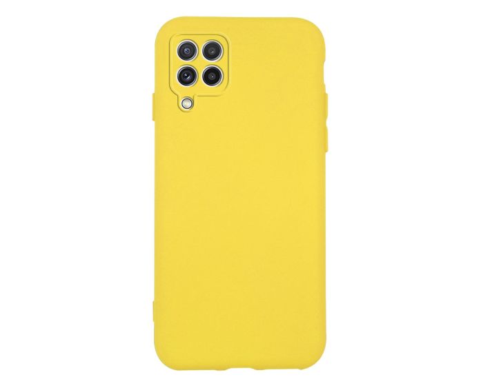 Θήκη Σιλικόνης Slim Fit Liquid Silicone Case Yellow (Samsung Galaxy A12 / M12)
