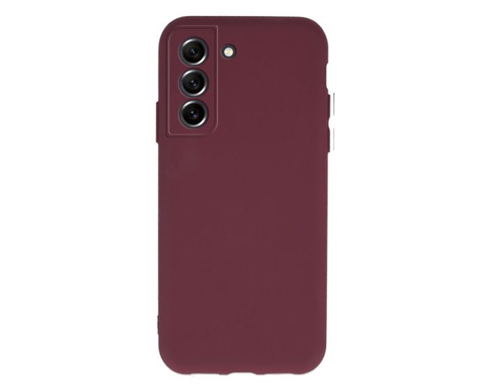 Θήκη Σιλικόνης Slim Fit Liquid Silicone Case Burgundy (Samsung Galaxy S21 FE 5G)