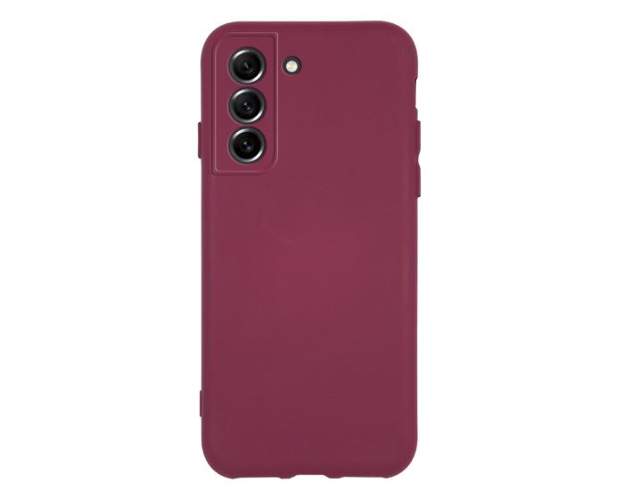 Θήκη Σιλικόνης Slim Fit Liquid Silicone Case Maroon (Samsung Galaxy S21 FE 5G)