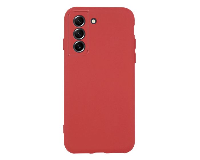 Θήκη Σιλικόνης Slim Fit Liquid Silicone Case Red (Samsung Galaxy S21 FE 5G)