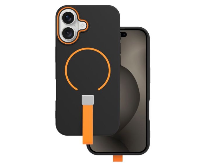 Loop Thin Mag Case Θήκη TPU με Λαβή Σιλικόνης Συμβατή με MagSafe - Black (Samsung Galaxy S25 Ultra)