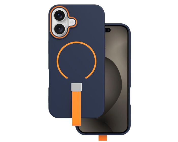 Loop Thin Mag Case Θήκη TPU με Λαβή Σιλικόνης Συμβατή με MagSafe - Dark Blue (Samsung Galaxy S25 Ultra)
