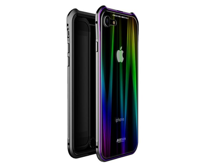 Luphie Aurora Magnetic Bumper Case - Μαγνητική Θήκη Black / Purple (iPhone 7 / 8 / SE 2020 / 2022)