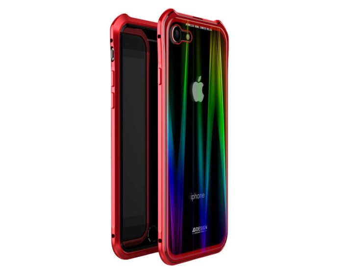 Luphie Aurora Magnetic Bumper Case - Μαγνητική Θήκη Red / Black (iPhone 7 / 8 / SE 2020)