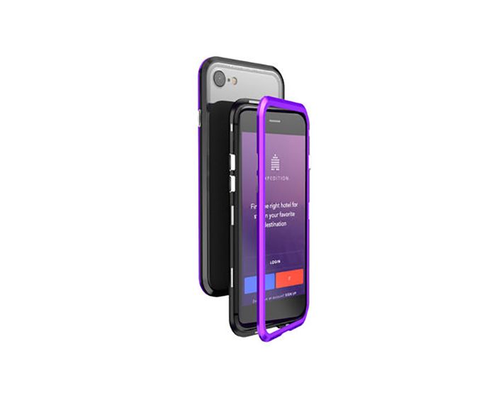 Luphie Bicolor Magnetic Sword Case - Μαγνητική Θήκη Black / Purple (iPhone 7 / 8 / SE 2020 / 2022)