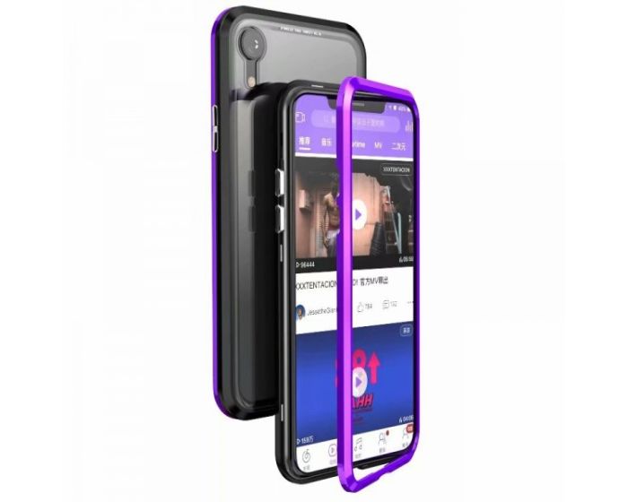 Luphie Bicolor Magnetic Sword Case - Μαγνητική Θήκη Black / Purple (iPhone XR)