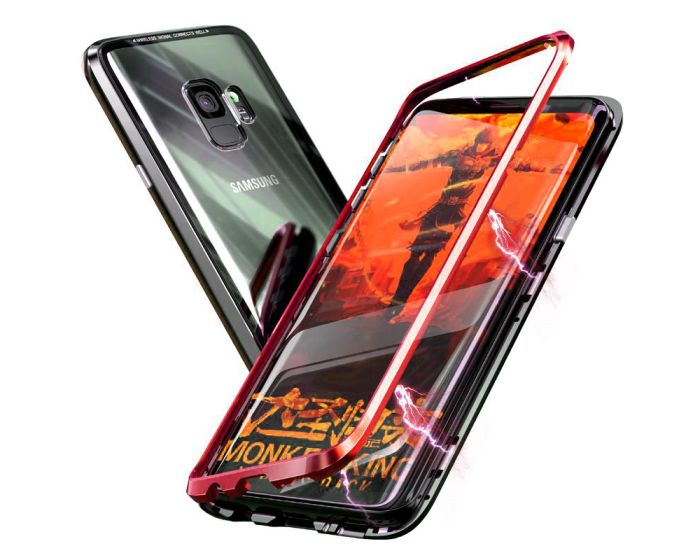 Luphie Bicolor Magnetic Sword Case - Μαγνητική Θήκη Black / Red (Samsung Galaxy S9)