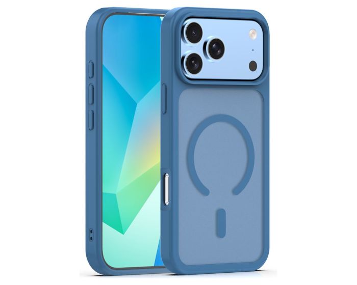 Mag Matte Cover Hybrid Open Cam Case Θήκη Συμβατή με MagSafe - Dark Blue (iPhone 17 Pro Max / 18 Pro Max) - MT84624