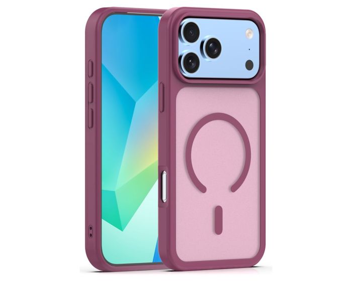 Mag Matte Cover Hybrid Open Cam Case Θήκη Συμβατή με MagSafe - Maroon (iPhone 17 Pro Max / 18 Pro Max) - MT84623