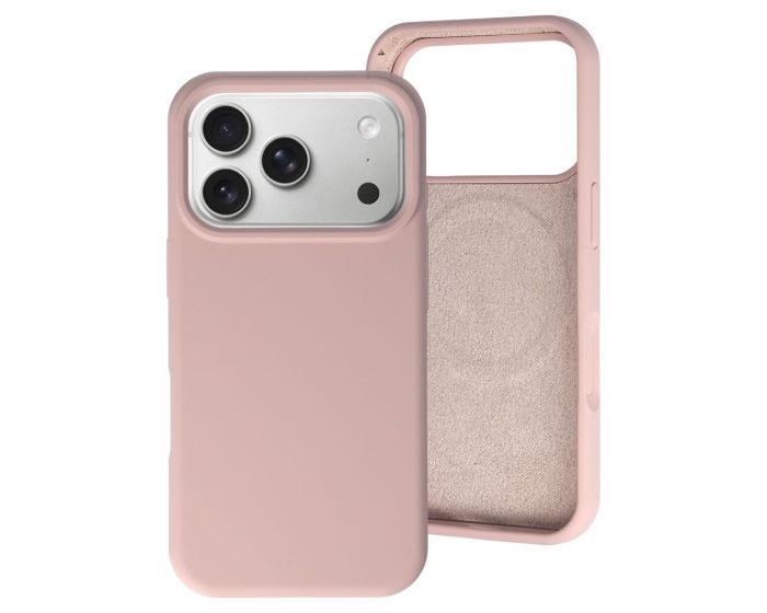 MagColor Pure Case Θήκη Σιλικόνης Συμβατή με MagSafe - Powder Pink (iPhone 17 Pro Max)