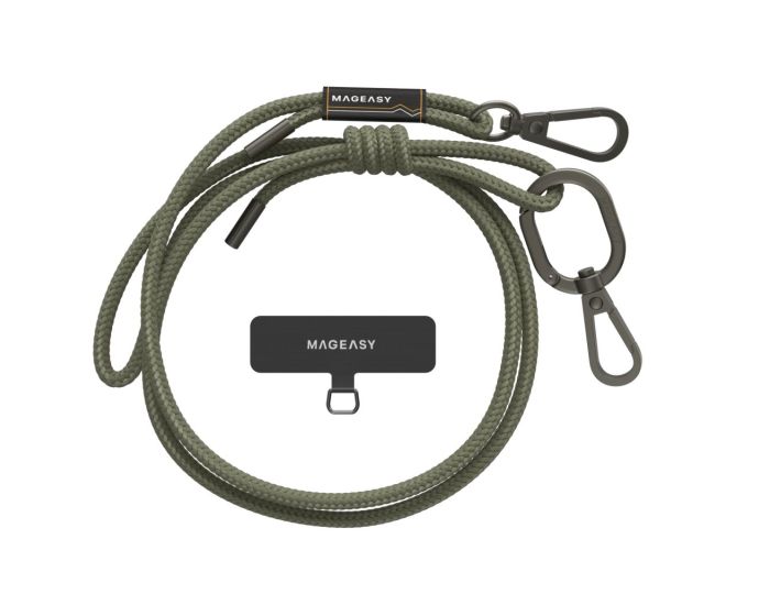 MagEasy Strap + Strap Card (MPHIPH142AN23) Universal Neck Strap Λουράκι 6mm - Army Green