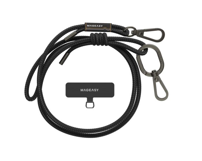 MagEasy Strap + Strap Card (MPHIPH142BK23) Universal Neck Strap Λουράκι 6mm - Black