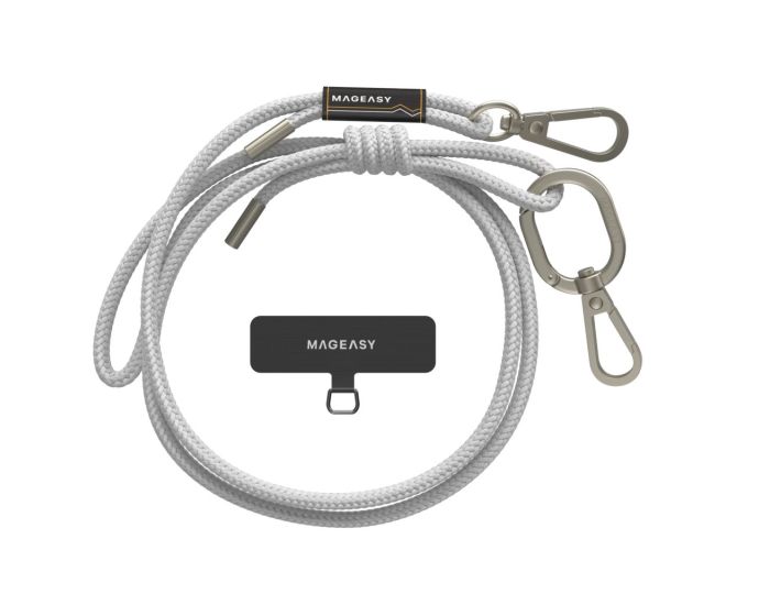 MagEasy Strap + Strap Card (MPHIPH142MA23) Universal Neck Strap Λουράκι 6mm - Misty Gray