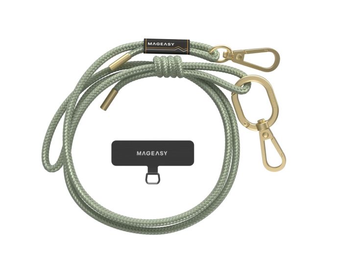 MagEasy Strap + Strap Card (MPHIPH142SR23) Universal Neck Strap Λουράκι 6mm - Sage Green