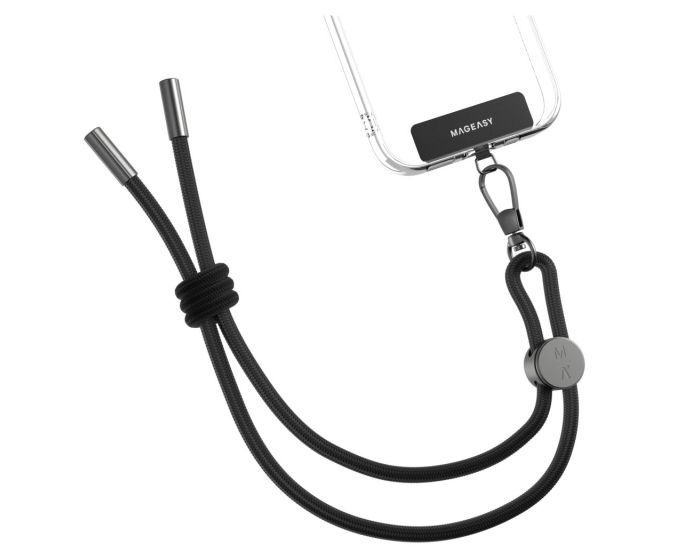 MagEasy Strap + Strap Card (MPHIPH158BK23) Universal Wrist Strap Λουράκι Καρπού 6mm - Black