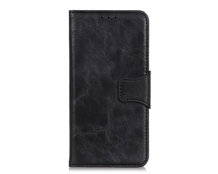 Crazy Horse Magnet Wallet Case Θήκη Πορτοφόλι με Δυνατότητα Stand - Black (Xiaomi Poco X3 NFC / X3 Pro)