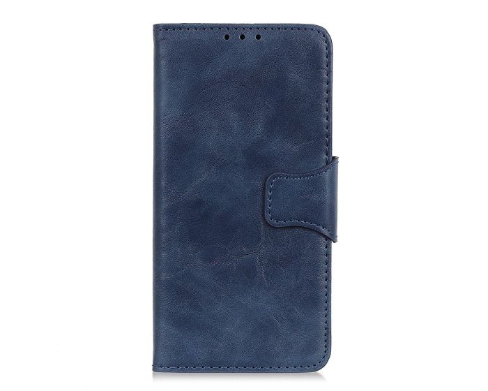 Crazy Horse Magnet Wallet Case Θήκη Πορτοφόλι με Δυνατότητα Stand - Blue (Xiaomi Poco X3 NFC / X3 Pro)