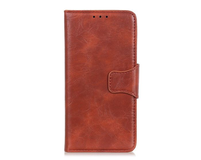 Crazy Horse Magnet Wallet Case Θήκη Πορτοφόλι με Δυνατότητα Stand - Brown (Xiaomi Poco X3 NFC / X3 Pro)