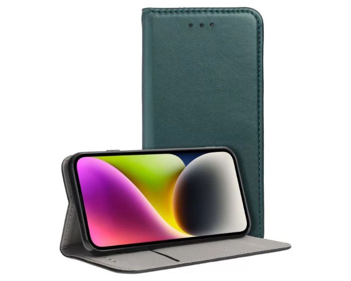 Forcell Magnet Wallet Case Θήκη Πορτοφόλι με δυνατότητα Stand Dark Green (iPhone 16 Plus)