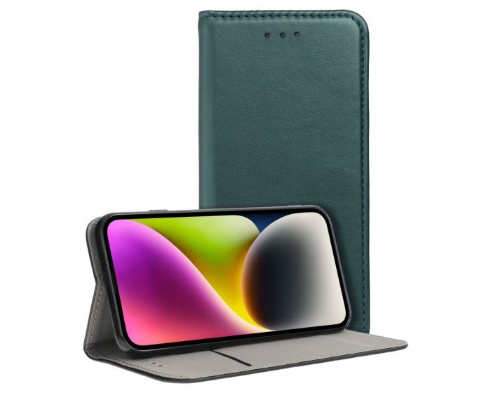 Forcell Magnet Wallet Case Θήκη Πορτοφόλι με δυνατότητα Stand Dark Green (Xiaomi Redmi Note 12S)