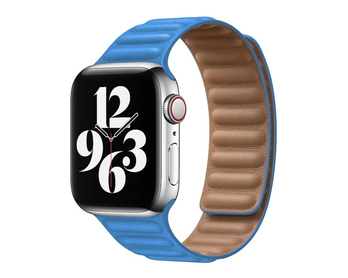 Magnetic Eco Leather Band Λουράκι για Apple Watch 40/41/42mm (4/5/6/7/8/9/10/11/SE) - Blue