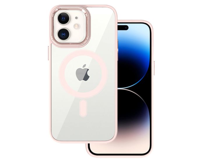 Tel Protect Magnetic MagSafe Hybrid Case Clear / Salmon (iPhone 11)