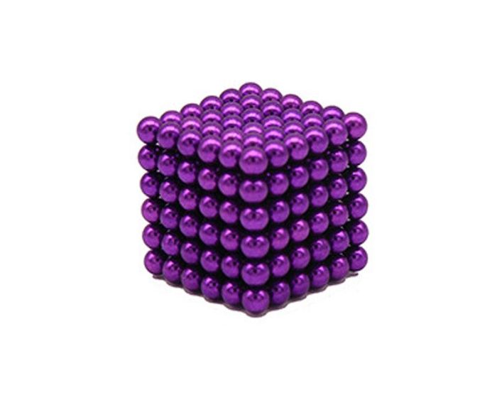Magnetic Neodymium Magic Cube Puzzle Blocks 216pcs 3mm - Purple
