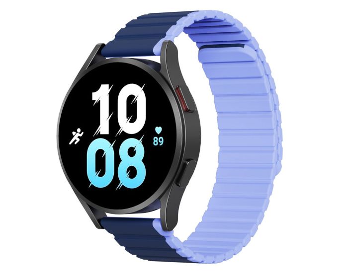 DUX DUCIS Magnetic Silicone Band 20mm LD Blue για Samsung Galaxy Watch 5 / 5 Pro / 6 / 6 Pro / 6 Classic