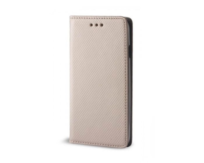 Forcell Smart Book Case με Δυνατότητα Stand Θήκη Πορτοφόλι Χρυσό (Huawei Nova Plus) - MT9415