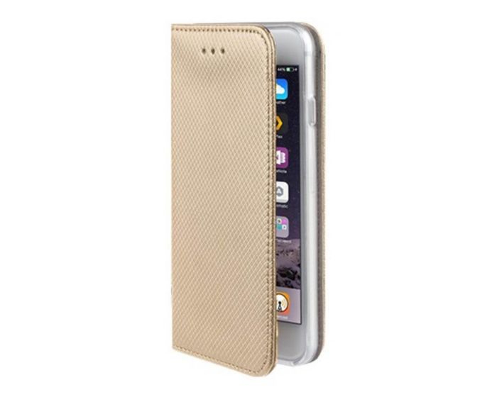 Forcell Smart Book Case με Δυνατότητα Stand Θήκη Πορτοφόλι Χρυσή (iPhone 5 / 5s / SE)