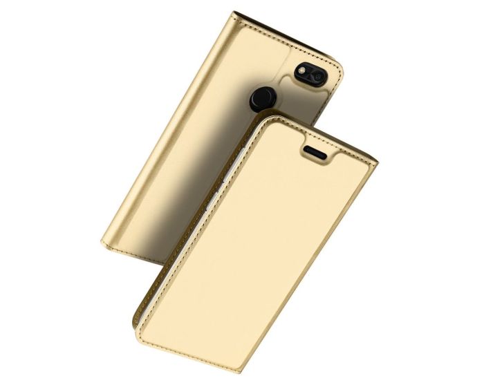 DUX DUCIS SkinPro Wallet Case με Stand - Gold (Huawei P9 Lite Mini)