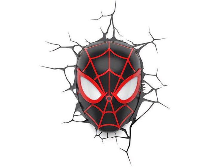 3D Light FX Marvel Spiderman Miles Morales Face Light 3D Φωτιστικό Τοίχου