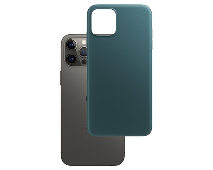 Matt Back Cover TPU Case Θήκη Dark Green (iPhone 12 / 12 Pro)