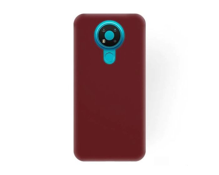Forcell Jelly Flash Matte Slim Fit Case Θήκη Σιλικόνης Burgundy (Nokia 3.4)
