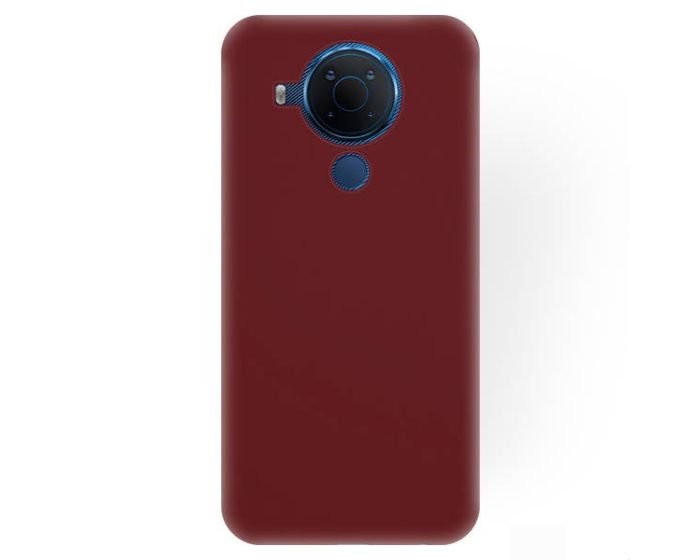 Forcell Jelly Flash Matte Slim Fit Case Θήκη Σιλικόνης Burgundy (Nokia 5.4)