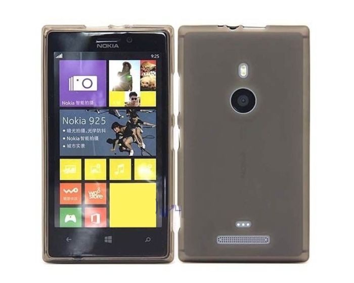 Matte TPU Gel Θήκη Σιλικόνης Ημιδιάφανη Γκρι (Nokia Lumia 925)