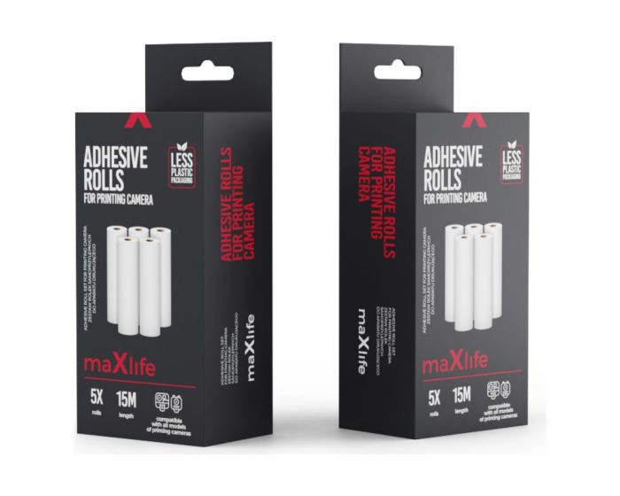Maxlife Αdhesive Paper Rolls (5pcs) for Printing Camera - Αυτοκόλλητα Ρολά - MT83976