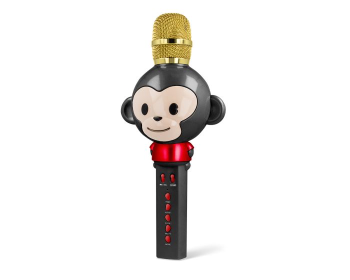 Maxlife Animal MX-100 Microphone with Bluetooth Speaker Ασύρματο Μικρόφωνο Karaoke - Black