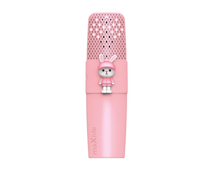 Maxlife Animal MXBM-500 Microphone with Bluetooth Speaker Ασύρματο Μικρόφωνο Karaoke - Pink