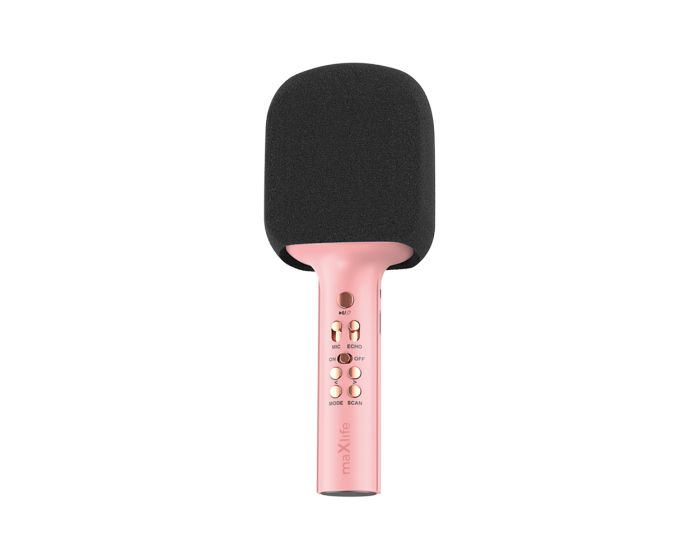 Maxlife MXBM-600 Microphone with Bluetooth Speaker Ασύρματο Μικρόφωνο Karaoke - Pink