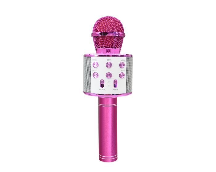 Maxlife MX-300 Microphone with Bluetooth Speaker Ασύρματο Μικρόφωνο Karaoke - Pink